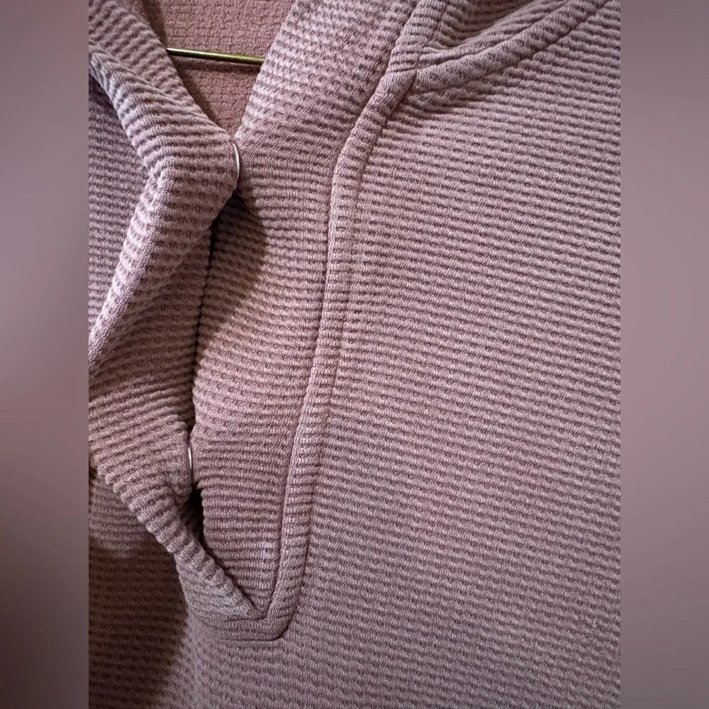 Athleta Coaster Luxe Waffle Hoodie in Tawny Rose women’s size Small